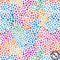 Blank Quilting Rainbow Droplets 108 Inch Wide Backing Fabric Water Droplets White/Multi Blank Quilting Rainbow Droplets 108 Inch Wide Backing Fabric Water Droplets White/Multi