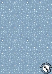 Lewis and Irene Fabrics A Winter's Moon Twinkling Stars Mid Winter Blue with Pearl Lewis and Irene Fabrics A Winter's Moon Twinkling Stars Mid Winter Blue with Pearl