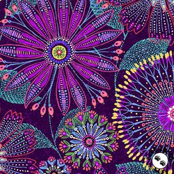 Henry Glass Flora Dora 108 Inch Wide Backing Fabric Floral Medallions Purple Henry Glass Flora Dora 108 Inch Wide Backing Fabric Floral Medallions Purple