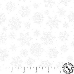 Northcott St. Nicholas Snowflakes 3 Pigment White