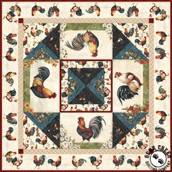 Garden Gate Roosters Free Quilt Pattern Garden Gate Roosters Free Quilt Pattern