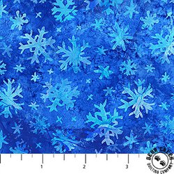 Northcott Illuminations Snowflakes Dark Blue