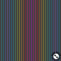 Andover Fabrics Color Wheel Spectrum Stripe Night