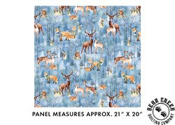 Benartex Woodland Wonderland Scenic Medium Blue Benartex Woodland Wonderland Scenic Medium Blue