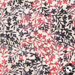 Anthology Fabrics Misty Rose Baliscapes Batik Mini Flowers Cream