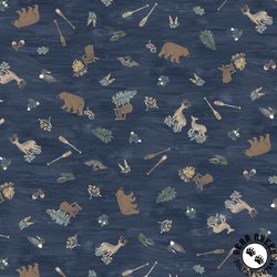 P&B Textiles Lakeside Days Tossed Lakeside Icons Navy