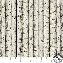 Northcott Naturescapes Wilderness Birch Logs Beige/Multi