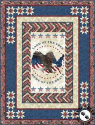 Stonehenge Land of the Free Stars and Stripes - Braided Chevron Free Quilt Pattern by Northcott