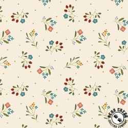 Marcus Fabrics Woolly Whims Floral Cream Marcus Fabrics Woolly Whims Floral Cream