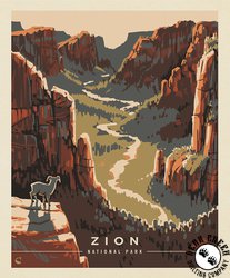 Riley Blake Designs National Parks Poster Panel Zion