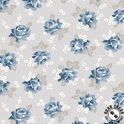 Riley Blake Designs Serenity Blues Roses Taupe