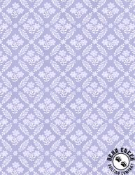 Wilmington Prints Morning Blooms Floral Grid Purple Tonal