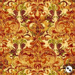 Studio E Fabrics Autumn Fields Damask Pumpkin