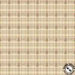 Henry Glass Simply Charming Flower Plaid Yellow Tan Henry Glass Simply Charming Flower Plaid Yellow Tan
