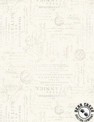 Wilmington Prints Garden Grace Script Texture Cream