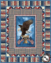 Stonehenge Old Glory Stars and Stripes  - One Stamp Free Quilt Pattern by Northcott