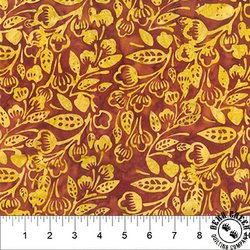 Northcott Banyan Batiks Dandelion Wishes Crabapple Cedar