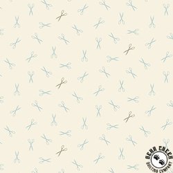 Andover Fabrics Sewing Bird Good Scissors Lace