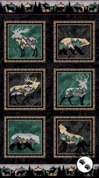 Benartex Into the Wild Panel Black/Multi Benartex Into the Wild Panel Black/Multi