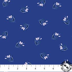 Figo Fabrics Full Moon Floral Navy