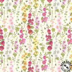 Clothworks Simple Life Hollyhocks Light Cream