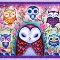 P&B Textiles Hootie Patootie Owl Family Panel